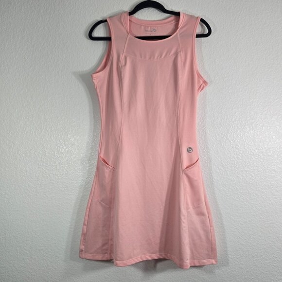 Baleaf Tennis Golf Dress Women Small Pink Sleeveless Sportswear Stretch - Picture 1 of 7